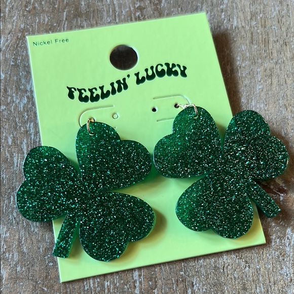 Target Jewelry - Target Glitter Shamrock Earrings